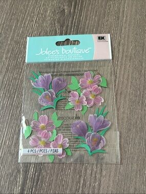 ❤️$7 EK Success Jolee's Boutique Dogwood & Crocus Flowers Dimensional Stickers